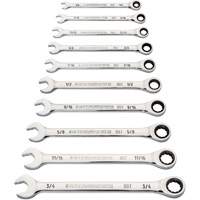 90-Tooth 12-Point Wrench Set, Ratcheting Combination, 10 Pieces, Imperial Waymarc Industries Inc