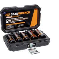 Bolt Biter Extraction Socket Set, 5 Pcs, Impact, 1/2" Drive Size, Deep Waymarc Industries Inc