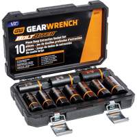 Bolt Biter Extraction Socket Set, 10 Pcs, Impact, 1/2" Drive Size, Deep Waymarc Industries Inc