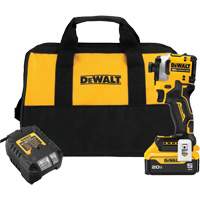 ATOMIC Brushless Cordless 3-Speed Impact Driver Kit, 1/4", 1825 in-lbs Max. Torque, 20 V, Lithium-Ion Waymarc Industries Inc