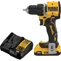 Ensemble visseuse-perceuse sans fil et sans balai ATOMIC COMPACT SERIES, Lithium-ion, 20 V, Mandrin 1/2" Waymarc Industries Inc