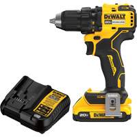 Ensemble de perceuse-visseuse sans fil et sans balai, Lithium-ion, 20 V, Mandrin 1/2" Waymarc Industries Inc