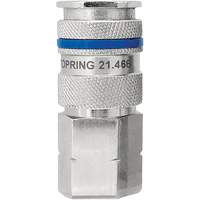 QUIKSILVER Industrial Quick Coupler, Nickel Plated Brass, 3/8", Female NPT, 435 PSI Waymarc Industries Inc