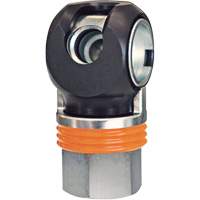 TOPQUIK SC Industrial Quick Coupler, Nickel-Plated Steel, 1/2", Female NPT, 359 PSI Waymarc Industries Inc