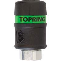 TOPQUIK Ultraflo 7.8 mm Quick Coupler, Polyester Composite, 3/8", Female NPT, 174 PSI Waymarc Industries Inc