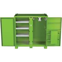 Armoire de rangement d'&eacute;PI sur place, Acier, Vert lime haute visibilit&eacute; Waymarc Industries Inc