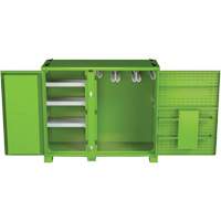 Armoire ventil&eacute;e pour le rangement d'&eacute;PI sur place, Acier, Vert lime haute visibilit&eacute; Waymarc Industries Inc
