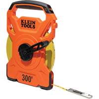 Open Reel Tape Measure with Single Hook and Carabiner, 1/2" x 300', 1/10" Graduations Waymarc Industries Inc
