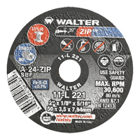 Portable Small Diameter Reinforced Cut-Off Wheels - Zip, 2" x 1/8", 5/16" Arbor, Type 1, Aluminum Oxide, 31000 RPM Waymarc Industries Inc