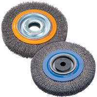 Wire Wheel Brush, 8" Dia., 0.118" Fill, 1-1/4" Arbor Waymarc Industries Inc