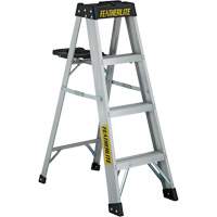 3400 Series Industrial Extra Heavy-Duty Step Ladder, 4', Aluminum, 300 lbs. Capacity, Type 1A Waymarc Industries Inc