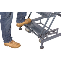 Weight Actuated Lockstep Rolling Ladders, 6 Steps, 24" Step Width, 60" Platform Height, Steel Waymarc Industries Inc
