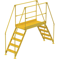 Crossover Ladder, 115-1/2" Overall Span, 50" H x 60" D, 24" Step Width Waymarc Industries Inc