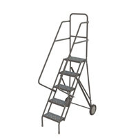 Rolling Ladder, 5 Steps, Serrated, 50" High VC532 | Waymarc Industries Inc