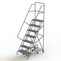 All Directional Rolling Ladder, 7 Steps, 24" Step Width, 70" Platform Height, Steel VC550 | Waymarc Industries Inc