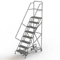 All Directional Rolling Ladder, 8 Steps, 24" Step Width, 80" Platform Height, Steel VC551 | Waymarc Industries Inc