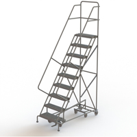 All Directional Rolling Ladder, 9 Steps, 24" Step Width, 90" Platform Height, Steel VC552 | Waymarc Industries Inc