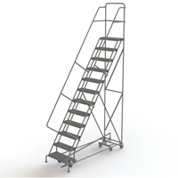 All Directional Rolling Ladder, 12 Steps, 24" Step Width, 120" Platform Height, Steel VC555 | Waymarc Industries Inc