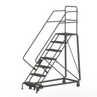 Heavy Duty Safety Slope Ladder, 7 Steps, Perforated, 50° Incline, 70" High Waymarc Industries Inc