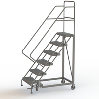 Safety Slope Rolling Ladder, 6 Steps, Serrated, 50° Incline, 60" High VC621 | Waymarc Industries Inc