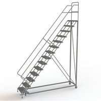 &eacute;chelles en angle de s&eacute;curit&eacute;, 14 marches, Stri&eacute;, Inclinaison 50°, Hauteur 140" Waymarc Industries Inc