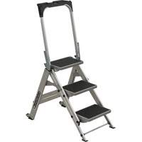 Tilt & Roll Step Stool Ladder, 3 Steps, 34" x 22" x 50.75" High VD439 | Waymarc Industries Inc