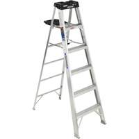 Step Ladder with Pail Shelf, 6', Aluminum, 300 lbs. Capacity, Type 1A VD560 | Waymarc Industries Inc