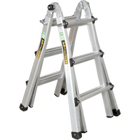 Telescoping Multi-Position Ladder, 2.916' - 9.75', Aluminum, 300 lbs., CSA Grade 1A VD689 | Waymarc Industries Inc