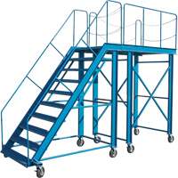 Snow Ladder, Steel, 10 Steps, 99" H, 85-1/2" D, 48" Step, Serrated Waymarc Industries Inc