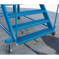 Snow Ladder, Steel, 10 Steps, 99" H, 85-1/2" D, 48" Step, Serrated Waymarc Industries Inc