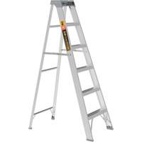 Step Ladder, 6', Aluminum, 225 lbs. Capacity, Type 2 Waymarc Industries Inc