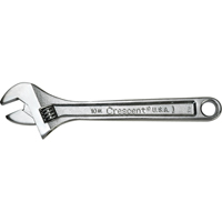 Crescent Adjustable Wrenches, 4" L, 1/2" Max Width, Chrome VE032 | Waymarc Industries Inc