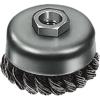 Knot Wire Cup Brush, 3" Dia. x 5/8"-11 Arbor VF915 | Waymarc Industries Inc