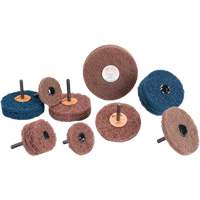 Standard Abrasives Buff & Blend Wheel, 3" Dia. x 1/4" W, 1/4" Arbor, Aluminum Oxide Waymarc Industries Inc
