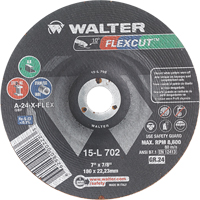 Flexcut™ Depressed Centre Grinding Wheels, 7", 24 Grit, Aluminum Oxide, 7/8", 8600 RPM, Type 29 VV139 | Waymarc Industries Inc