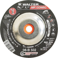Meule combin&eacute;e HP Combo vissable, 5" x 1/8", Arbre de 5/8"-11, Type 27S Waymarc Industries Inc