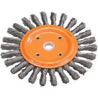 Knot-Twisted Wire Bench Wheel, 8" Dia., 0.0118" Fill, 5/8" Arbor, Steel VV861 | Waymarc Industries Inc