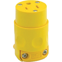 Commercial Grade Straight Blade Connector, 5-15R, Plastic Waymarc Industries Inc