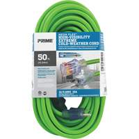 Cordon rallonge haute visibilit&eacute; Neon Flex, Ext&eacute;rieur, SJTW, AWG 12/3, 15 A, 50' Waymarc Industries Inc
