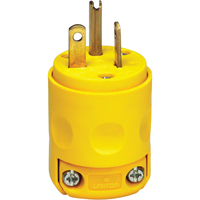 Commercial Grade Straight Blade Plug, Plastic, 20 A, 125 V Waymarc Industries Inc