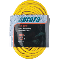Vinyl Extension Cord, Outdoor, SJTW, 12/3 AWG, 15 A, 100' Waymarc Industries Inc