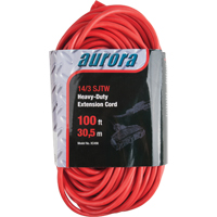 Vinyl Extension Cord, Outdoor, SJTW, 14/3 AWG, 13 A, 3 Outlet(s), 100' Waymarc Industries Inc