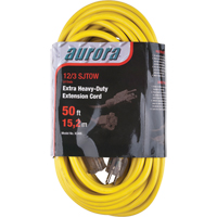 Vinyl Extension Cord with Light Indicator, Outdoor, SJTOW, 12/3 AWG, 15 A, 50' Waymarc Industries Inc