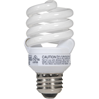 Economy Line Fluorescent Lamps, Spiral, 13 W, 2700 K, E27 Base, 8000 hrs. XC622 | Waymarc Industries Inc