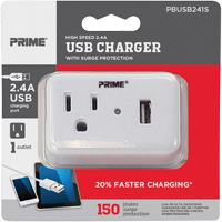 Chargeur USB Prime avec protection contre la surtension Waymarc Industries Inc