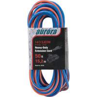 All-Weather TPE-Rubber Extension Cord with Light Indicator, SJEOW, 14/3 AWG, 15 A, 3 Outlet(s), 50' XH236 | Waymarc Industries Inc