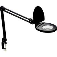 Lampe loupe ajustable, Dioptrie 3, Ampoule DEL, Bras de 47", Pinces serre-joints, Noir XI490 | Waymarc Industries Inc