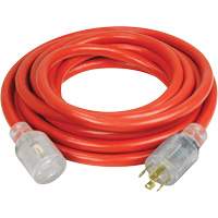 Generator Extension Cord with Quad Tap, Outdoor, 10 AWG, 30 A, 4 Outlet(s), 25' Waymarc Industries Inc
