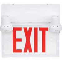 Exit Sign with Security Lights, LED, Battery Operated/Hardwired, 12-1/10" L x 11" W, English XI789 | Waymarc Industries Inc