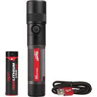1100L Twist Focus Flashlight, LED, 1100 Lumens, Rechargeable Batteries Waymarc Industries Inc